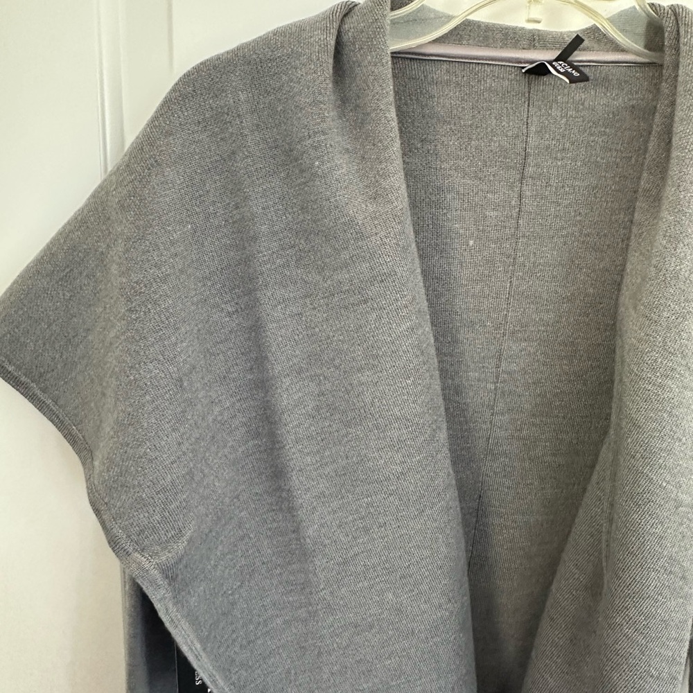 Guess Marciano Manu Grey Wrap Cape Shawl Sweater Coat Size L XL - Picture 7 of 8
